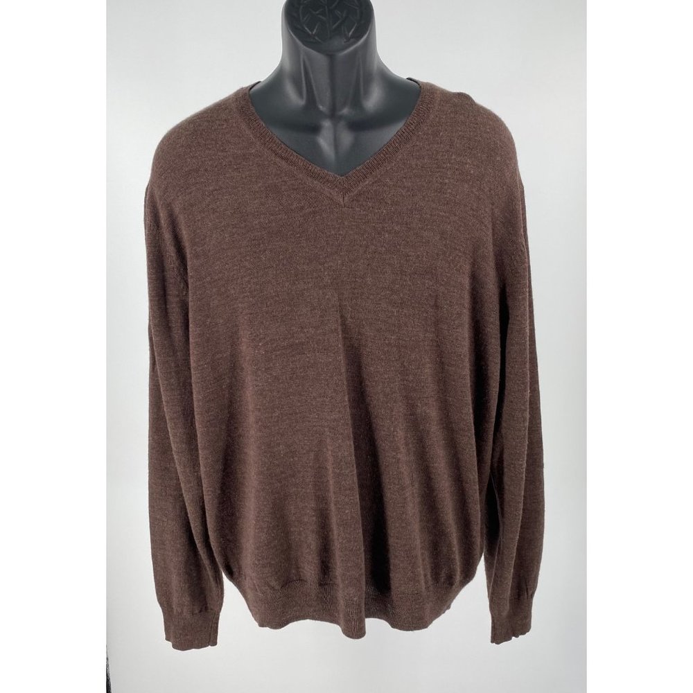 Kenneth Roberts Men’s Wool V-Neck Sweater Size XL